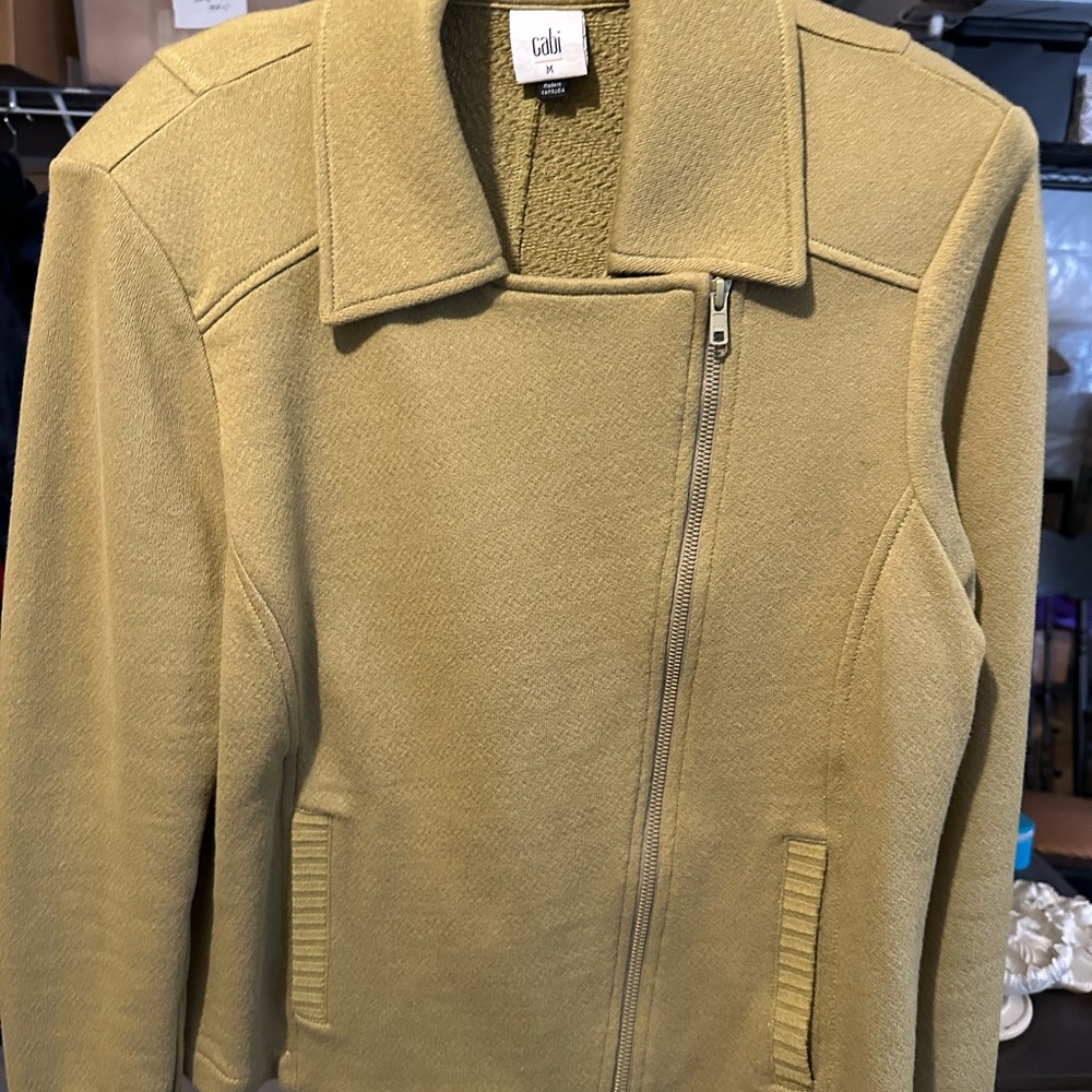 Zippered Apple Green  Jacket. Size M. Worn once